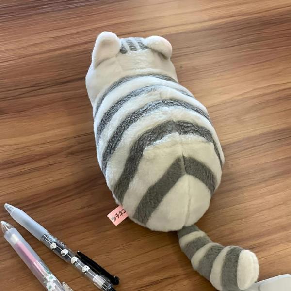 筆箱 ペンケース おもろい ねこ 猫 ネコ もこもこ ふわふわ ぬいぐるみ しっぴ かわいい プレゼント ギフト オシャレ バッグチャーム 中学生 高校生 小学生