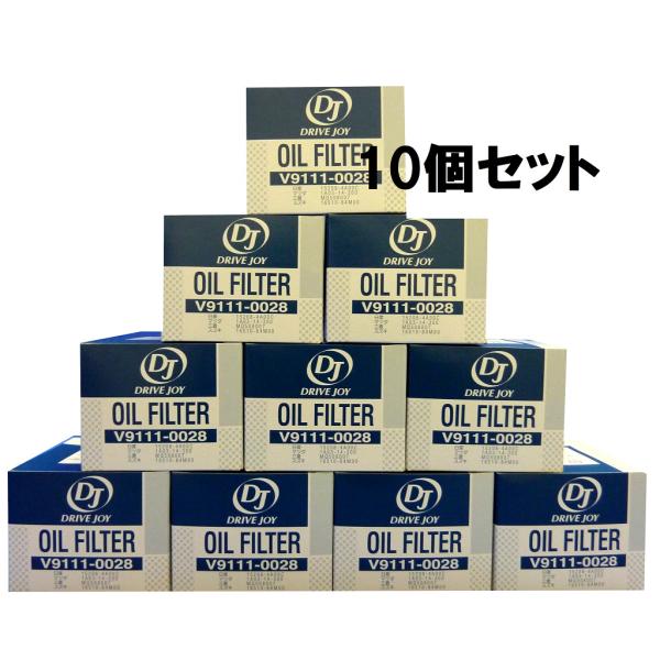 V9111-0028 x10 DRIVE JOY タクティ オイルフィルター10個セット 個人宅配送不可 関東送料無料