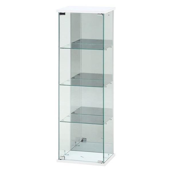 BAAL ガラスコレクションケース ホワイト W390×D300×H1195 コレクションケース 収納家具 リビング 寝室 ベッドルーム 不二貿易 インテリア家具 法人様限定