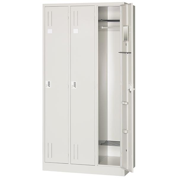 ロッカー 3人用 プッシュ錠 キーレス ALPSホワイト オフィス 病院