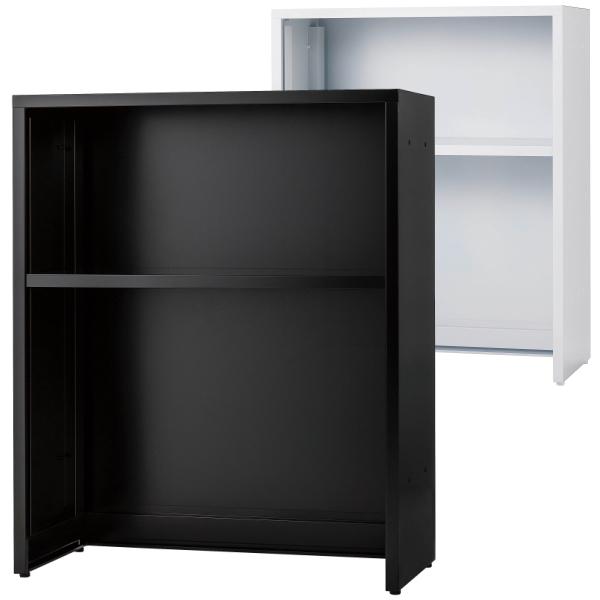 日本製 ワゴンドック ロータイプ 書庫 スチール製 上下横連結