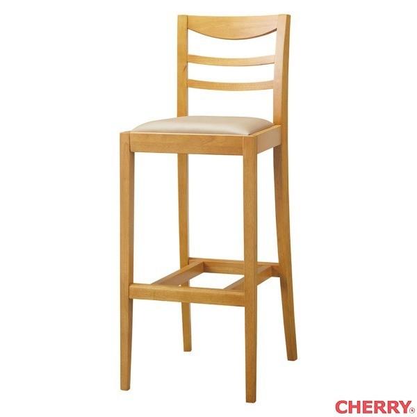 バースツール 天然木 レザー ハビティS75 cherry 桜屋工業 ウッド