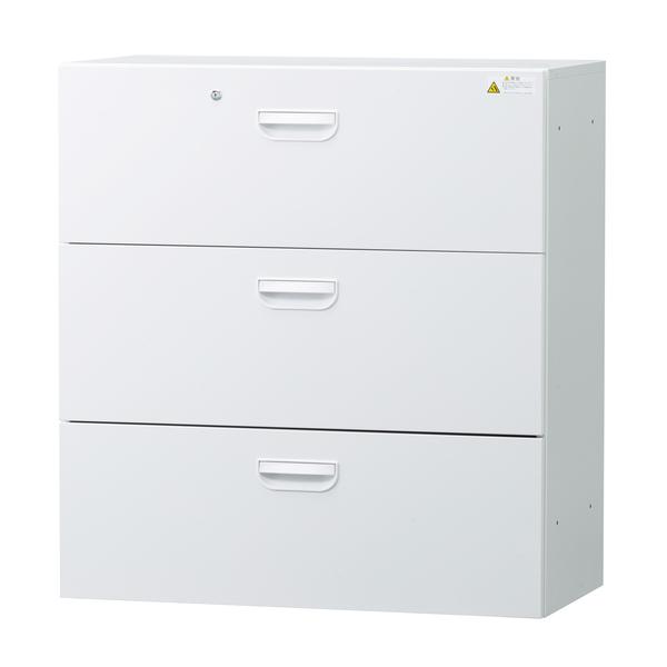 書庫 ラテラル3段 下置用 スチール製 W900×D450×H1050mm キャビネット