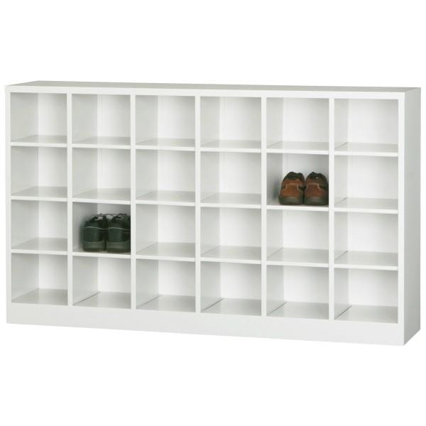 シューズボックス オープンタイプ 6列4段 SBK-64 スチール製 下駄箱