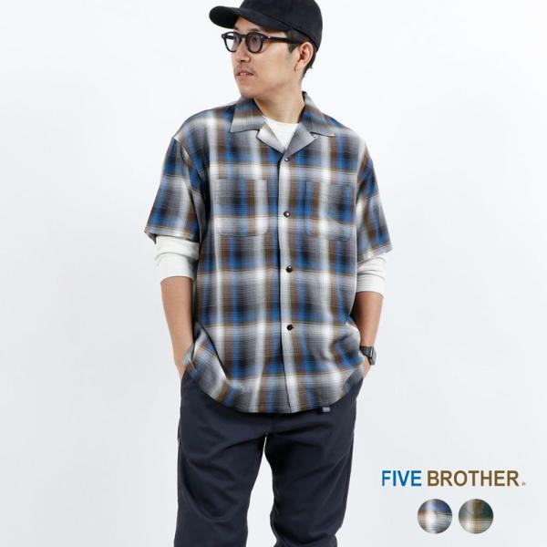 fivebrother レーヨン100%オープンカラーシャツ FIVE BROTHER / ファイブブラザー・オープンカラーシャツ