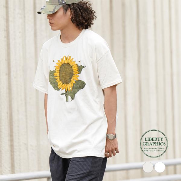 リバティグラフィックス Tシャツ カットソー メンズ レディース サンフラワー アンド ビーズ LIBERTY GRAPHICS 185 正規取扱品