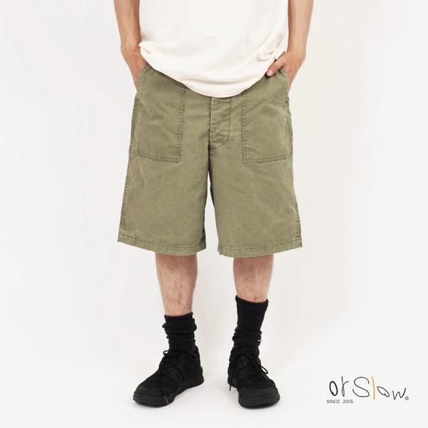 オアスロウ ショートパンツ ハーフパンツ メンズ サマー ファティーグ ショーツ グリーン orSlow 01-7103-M16 正規取扱品