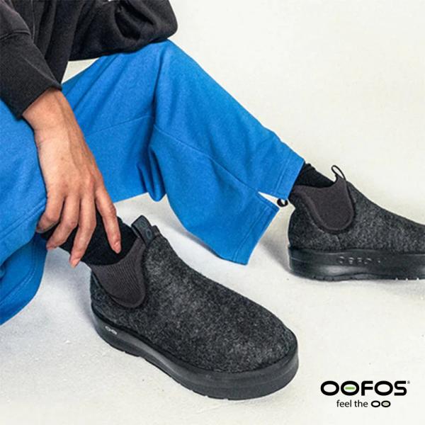 (正規品)OOFOS(ウーフォス)/Womens OOmega Londoner(ウーメンズ ウーメガ ロンドナー)/レディース リカバリーシューズ スポーツ ブーツ リカバリーブーツ 厚底 ウール混ブーツ 2000960 OOFOS（ウーフォス） スニーカー レディース OOFOS W's OOMEGA