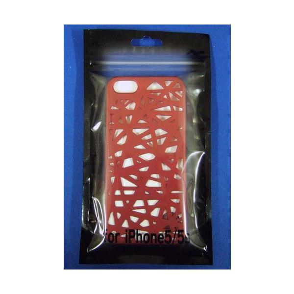 iPhone5 5s�p �f�U�C���P�[�X �Ԗږ͗l ���b�h (�G��)