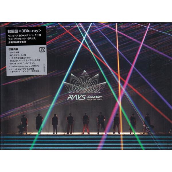 ■タイトル：Snow Man Dome Tour 2024 RAYS 初回盤■監督：■出演者：Snow Man■JANコード：4595057251124■受賞：■新着：1104