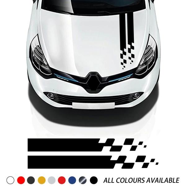 デカール ステッカー 車 RENAULT ルノー メガーヌ ルーテシア カングー トゥインゴ ボンネット ストライプ