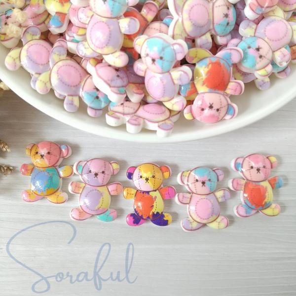 花柄ロンパースの仔熊ちゃん ぬいぐるみ テディベア 海外作家様 部屋飾り くま doudou bear様 @le.petit.doudou 可愛さMaxの新作 合計8体店頭