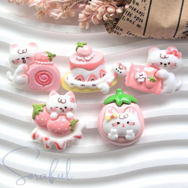 苺スイーツとねこちゃん　5種セット　D-0699