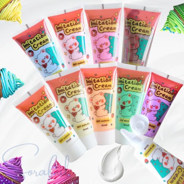 ホイップデコ用クリーム 樹脂粘土 ホイップクリーム クリーム粘土 DIY素材 副資材 W-0001デコ用ホイップクリームホイップ1本につき絞り口一つがランダムで付属します。内容量：50ml原産国：中国（パッケージ表記も中国語になります）使用...