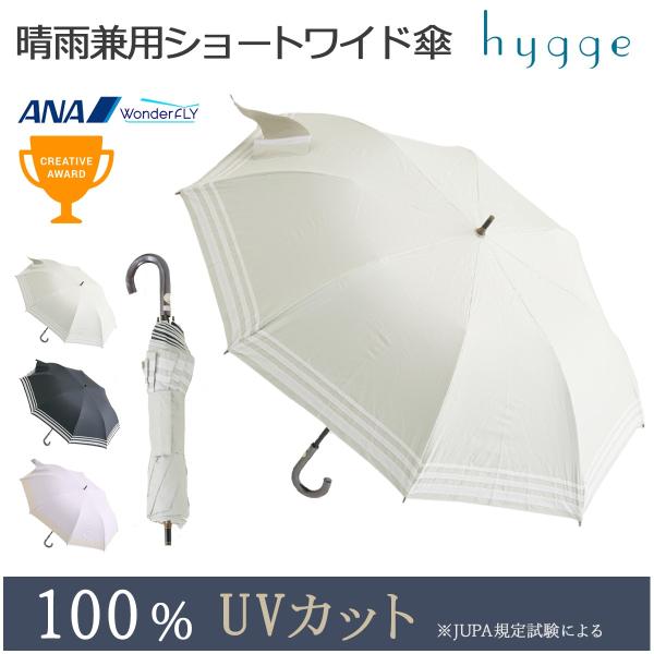 日傘 晴雨兼用傘 Uvカット100 生地 ショートワイド傘 マリンボーダー ショートワイド 55cm Hb Soral 通販 Yahoo ショッピング