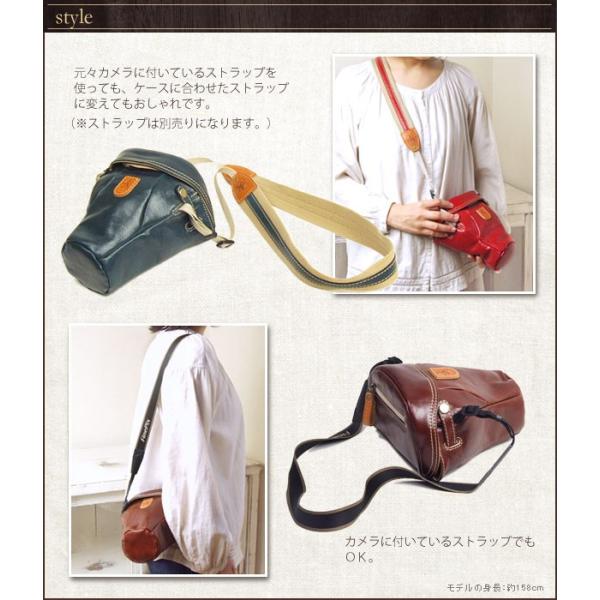 Lahella ラヘラ ラヘラ ファッション 艶レザーの一眼レフカメラケース 普通サイズ対応 Gc55 空の星の職人館 鞄とお財布専門店