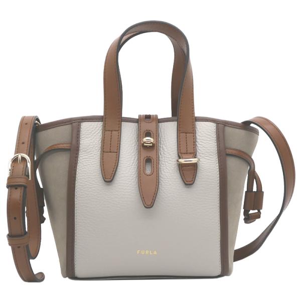 大人気 ☆FURLA☆ NET Mini Tote 2wayバッグ TONI PERLA♪ FURLA フルラ NET トート ミニ TONI PERLA ライトグレー系