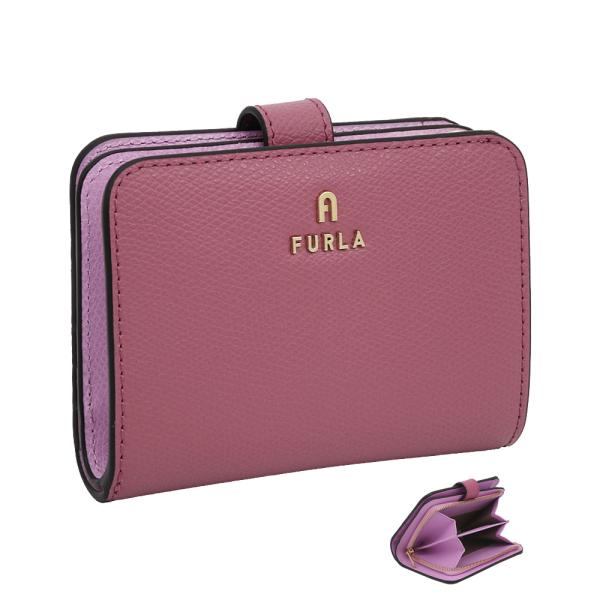 【2025年秋冬 新作】 フルラ Furla Camelia コンパクト財布 S BLUSH PINK+SAKURA int ピンク WP00315_ARE000_1007_4302S カメリア 二つ折り コンパクトウォレット レディース 【新品 新作 未使用 正規品】 FURLA（フルラ） Furla Camelia コンパクト財布 S BLUSH PINK+SAKURA