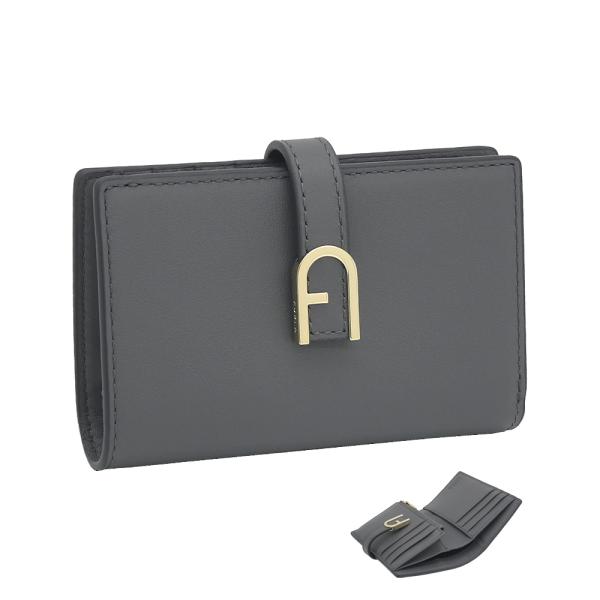 FURLA（フルラ） Furla Flow コンパクト財布 M SOIL ダークグレー