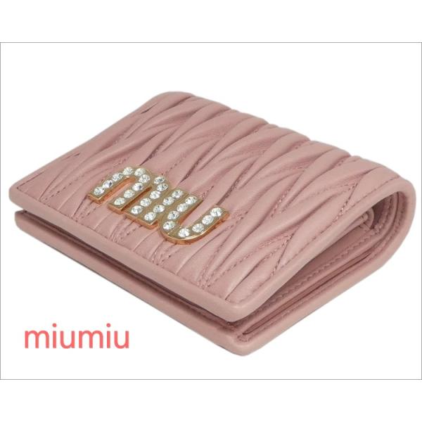 ミュウミュウ マテラッセ クリスタル 二つ折 財布 Miu Miu 5mv4 2bsq F0615 Matelasse Miu Crystal Orchidea シープレザー オーキッドピンク 19 秋冬新作 Buyee Buyee 日本の通販商品 オークションの代理入札 代理購入