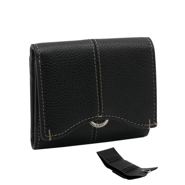 【未使用】TOD'S トッズ 財布 ウォレット 三つ折り ダブルホック レザー TOD'S（トッズ） レザー ウォレット XAWDBNB2000XSOB999 tods 三つ折り