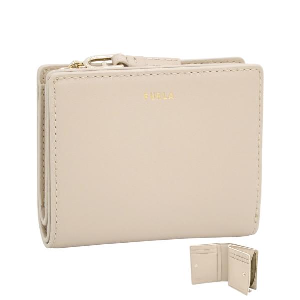 【訳アリ　アウトレット】 フルラ Furla Nuvola コンパクト財布 S AVENA ライトベージュ WP00451_BX2045_1007_8E000 ヌヴォラ 二つ折り コンパクトウォレット レディース 【新品 未使用 正規品】 sorfege_w-furla-wp00451-bx2045