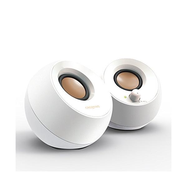 他サイト： Creative Pebble ホワイト【価格.com プロダクトアワード2024】音声入力 ピンプラグ/電源 USB 接続 / 45度 上向きスピの商品画像