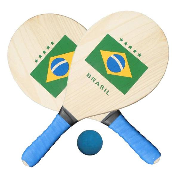 ブラジル国旗デザイン フレスコボールラケット＆ボールセット BRASIL 