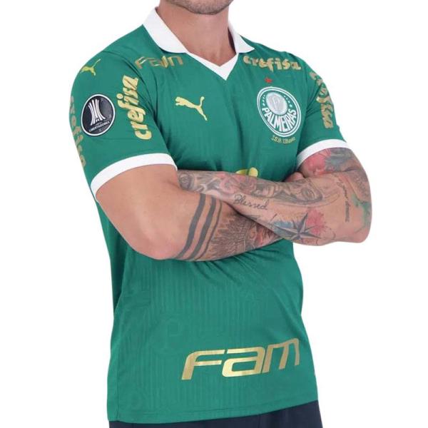 取り寄せ商品 パルメイラス 24/25 フルスポンサー リベルタドーレスパッチ付き ホームユニフォーム PALMEIRAS 公式 PUMA グリーン×ゴールド マーキング対応