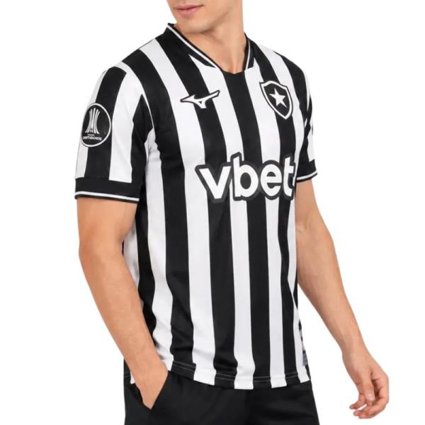 取り寄せ商品 ボタフォゴ 26/27 リベルタドーレスパッチ付き ホームユニフォーム BOTAFOGO 公式 MIZUNO ブラック×ホワイト マーキング対応