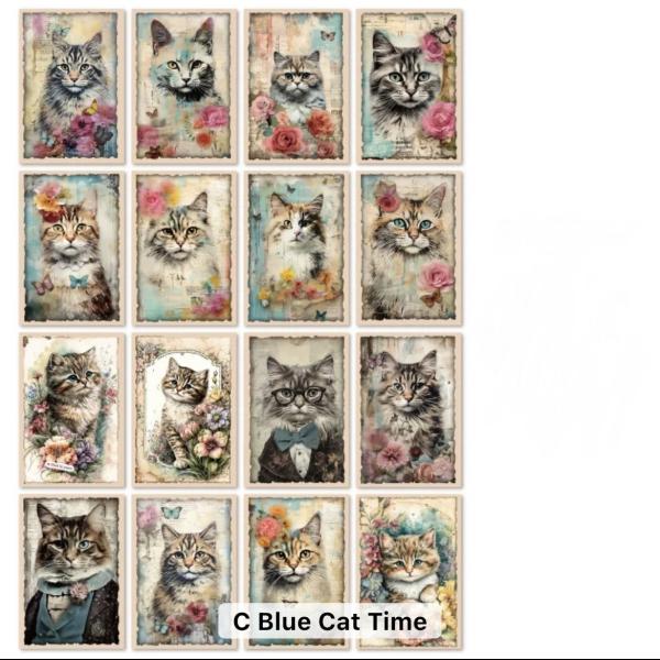 コラージュペーパー 素材 猫 キャット32枚(16デザイン各2)かわいい猫たちが描かれているライトペーパーです!!全体は統一感のある色でまとめ、16種類の異なるデザイン( 各2計32P)で構成されています。ちょっとした飾りとして窓際に置いた...