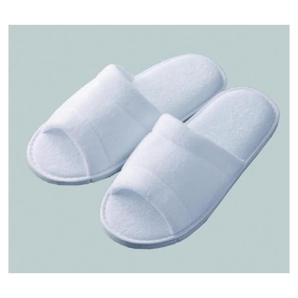 ノベルティ 記念品 パイル地スリッパEX(白)袋入 安い/まとめ買い