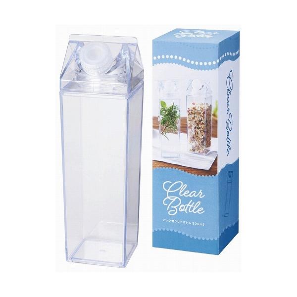 販促品 ノベルティ グッズ パック型クリアボトル500ml : 粗品・記念品