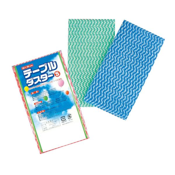 乾きが早く雑菌がつきにくいためいつも清潔！吸水性に優れたダスターです。【商品仕様】●不織布(レーヨン100％)　●サイズ／350×300mm　●3色アソート（色指定不可）