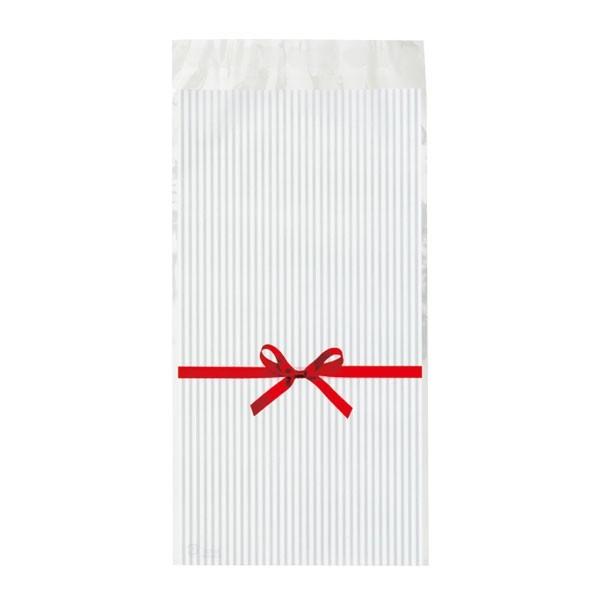 【リボンテープ付きOPPバッグ】■粗品屋本舗の商品に使用する事をおすすめいたします。粗品、景品、プチギフトなどのラッピングに便利なテープ付きバッグです。・本物のリボンを写真印刷しています。リボンは裏面にも印刷されています。・テープが付いてい...