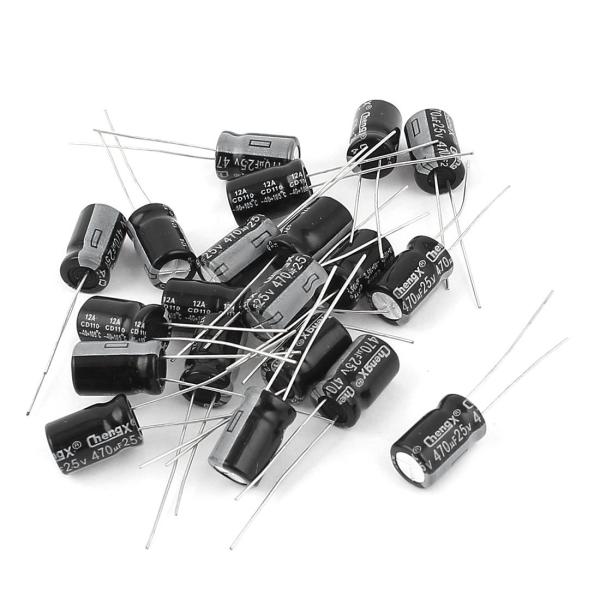 uxcell 極性付きアルミ電解コンデンサ 8mm x 12mm 25V 470uF uxcell 極性付きアルミ電解コンデンサ 8mm x 12mm 25V 470uF