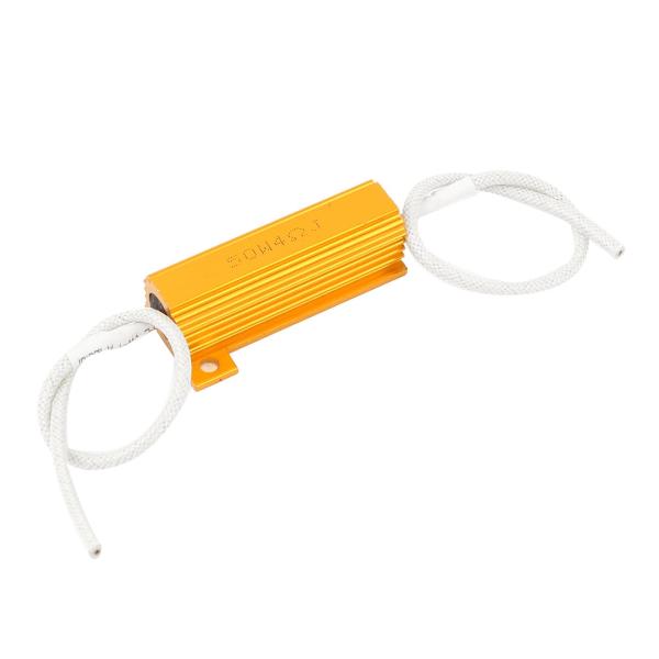 uxcell 　メタルクラッド抵抗　アルミ巻線抵抗器　50W　 4 Ω　50x30x15mm　ゴールドトーン