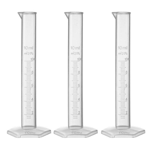 【本商品は海外出荷】お届けは通常20-30日を頂いております。パッケージの内容：スケールシリンダー3個入り;カラー：クリアホワイト;材質：プラスチック。容量：10ml;最高温度：20度。プラスチックメスシリンダーに実験室用です；デザインはシ...