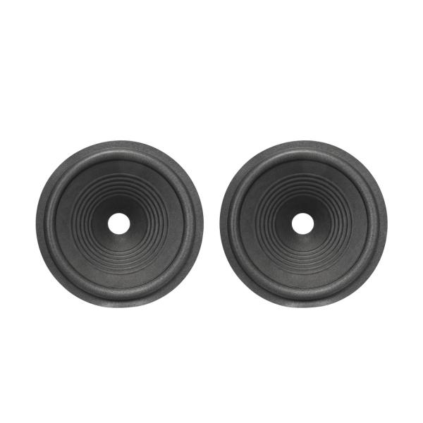 uxcell 195mmペーパースピーカーコーンコーンドラムリップル紙 25.5mmフォームサラウンド ダークグレー 2個入り