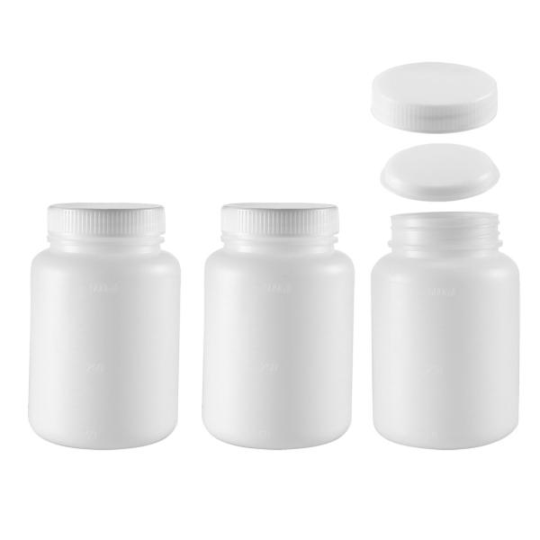 uxcell ペットボトル プラスチックラボ化学試瓶 132mmx86mm シール液体ボトル 半透明 3個入り