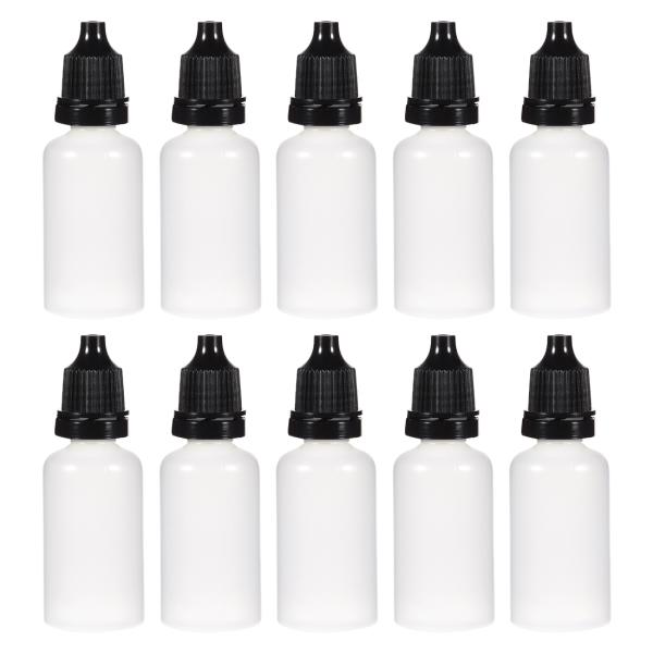 uxcell プラスチックドロッパーボトル 小口ドロップボトル ドロッパーボトル 絞り可能 ブラック 20ml 10個