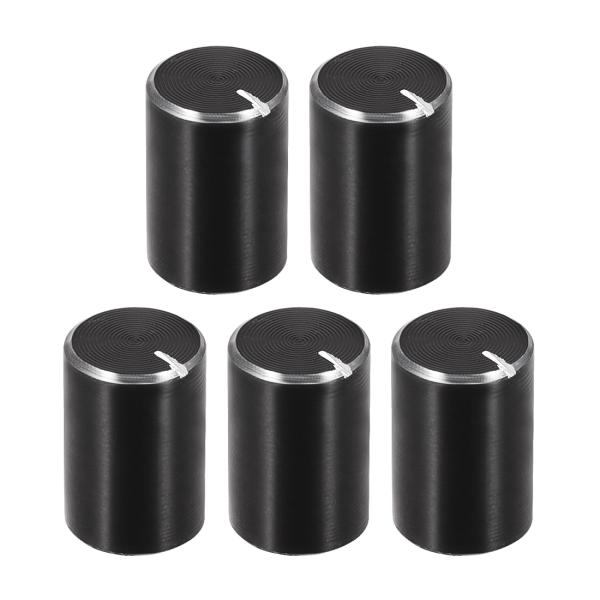 uxcell ポテンショメータノブ 制御ノブ ボリュームコントロールノブ ローレットシャフト 回転ノブ 10mmx15mm 5個入り