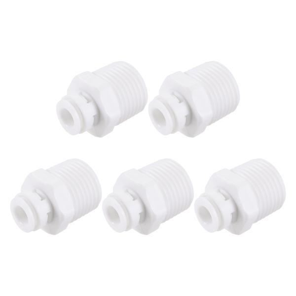 【本商品は海外出荷】お届けは通常20-30日を頂いております。使用圧力：1MPa; スレッドサイズ：G1 / 2; 内径：6.4mm寸法：30 x 23 mm（L * W）;パッケージ内容：5 xクイックコネクター6.4mmチューブストレー...