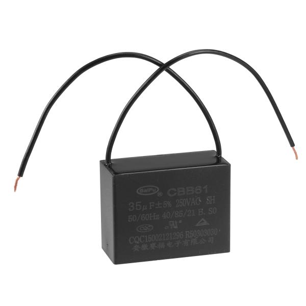 uxcell 天井ファンコンデンサ CBB61 35uF 250V AC 2線 58x45x26 mm 扇風機ポンプモーター発電機用