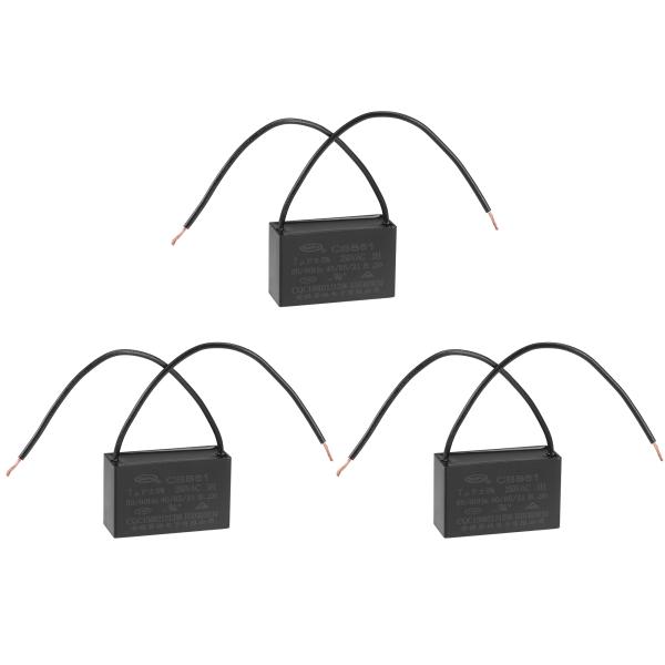 uxcell 天井ファンコンデンサ CBB61 7uF 250V AC 2線 47x29x18 mm 扇風機ポンプモーター発電機用 3個