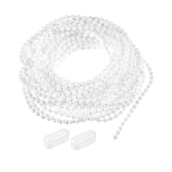 uxcell ボールチェーン 4.5 mmx9 M プルコード延長 2チェーンコネクタ付き 窓のカーテンローラーシェード プラスチック用 ホワイト