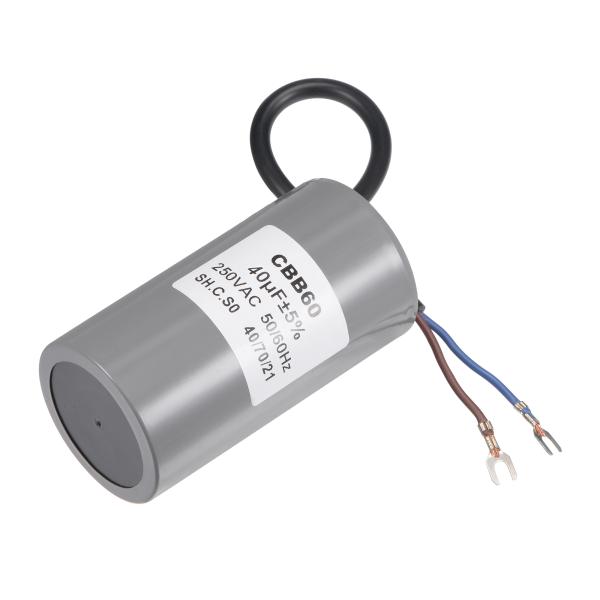uxcell CBB60ランコンデンサ 40uF 250V AC 2ワイヤー 50/60Hz  96x50 mm ウォーターポンプ モーター用