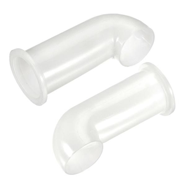 uxcell IBCタンクドレン排水管 管継手 プラスチックスパウトホース 延長継手 内径42 mm ホワイト 2個