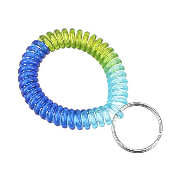 uxcell キーホルダー プラスチック 手首コイル リストバンド スポーツ