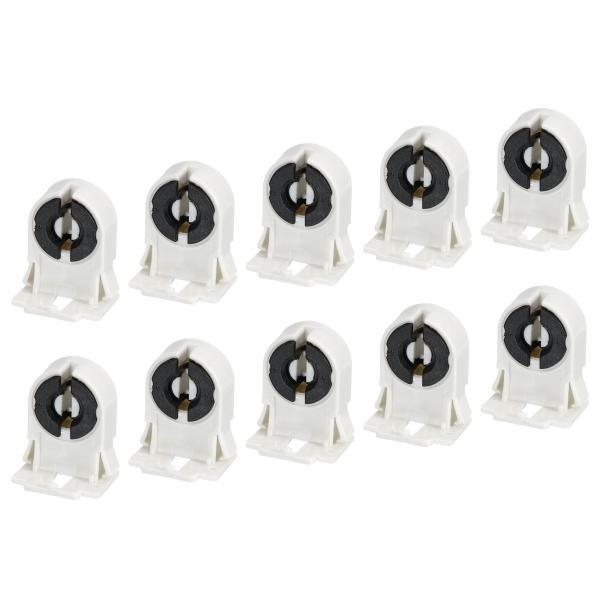 uxcell T8ランプホルダーソケット 非シャントライトホルダー 37x30x24 mm LED蛍光管用 10個入り